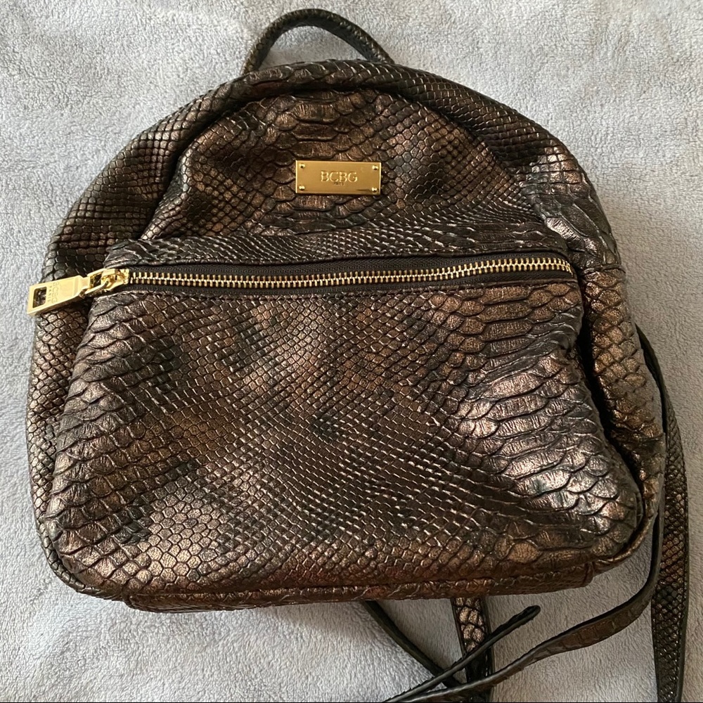 Snakeskin BCBG Mini Backpack